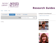 Tablet Screenshot of libguides.agnesscott.edu