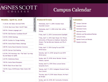 Tablet Screenshot of calendar.agnesscott.edu