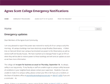 Tablet Screenshot of emergency.agnesscott.edu
